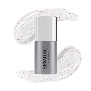 T14 Semilac Top no Wipe Blinking Violet & Rose Flakes 7 ml