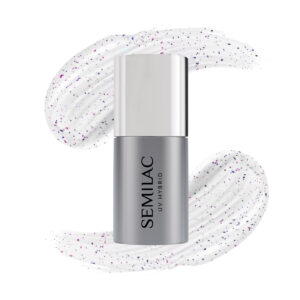 T15 Semilac Top no Wipe Blinking Blue & Violet Flakes 7 ml