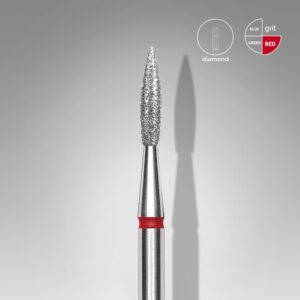 Fresa Diamante Llama sin punta Roja EXPERT, Diámetro De 2,3 Mm / Parte De Trabajo De 8 Mm