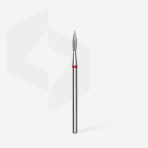 Fresa Diamante Llama Afilada Roja EXPERT, Diámetro De 2,3 Mm / Parte De Trabajo De 8 Mm