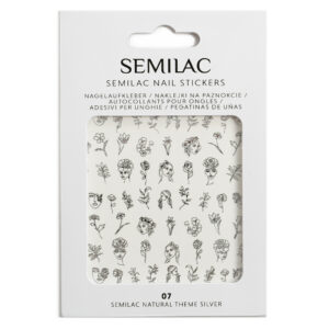 Pegatinas Semilac 07 Nail Stickers Natural Theme Silver
