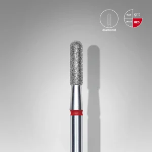 STALEKS EXPERT Fresa de diamante «cilindro redondeado» roja, diámetro 2,3 mm, parte de trabajo 8 mm