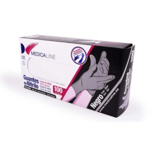 Guantes estériles - color negro talla S