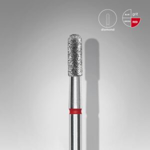 STALEKS EXPERT Fresa diamantada cilindro redondeado roja, diámetro 2,3 mm, parte de trabajo 6,5 mm