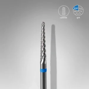 STALEKS EXPERT Fresa de metal duro «cono» azul, diámetro 2,3 mm, parte de trabajo 14 mm