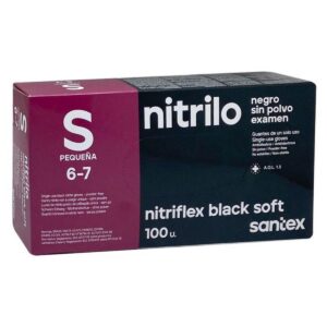 SANTEX - Guantes de Nitrilo Sin Polvo – Desechables (Estuche x100 unidades)